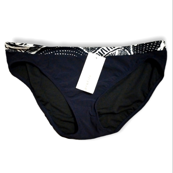 NWT Profile By Gottex Black & White Bikini Bottoms sz 14 - Picture 1 of 4